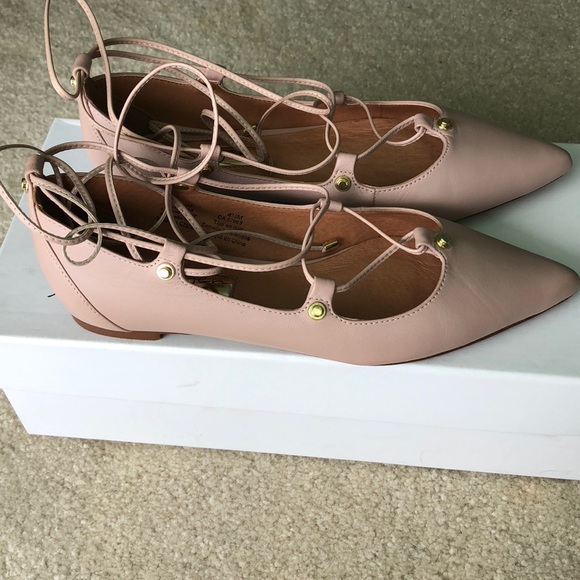 Halogen Owen-LEA Pointy Toe Blush Nappa color - Picture 2 of 3